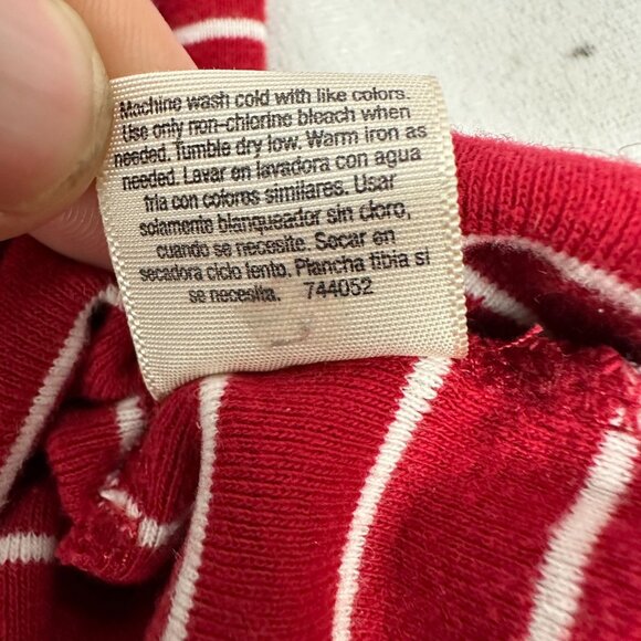 St. John's Bay Women's Striped Blouse Size L Red - Picture 5 of 5
